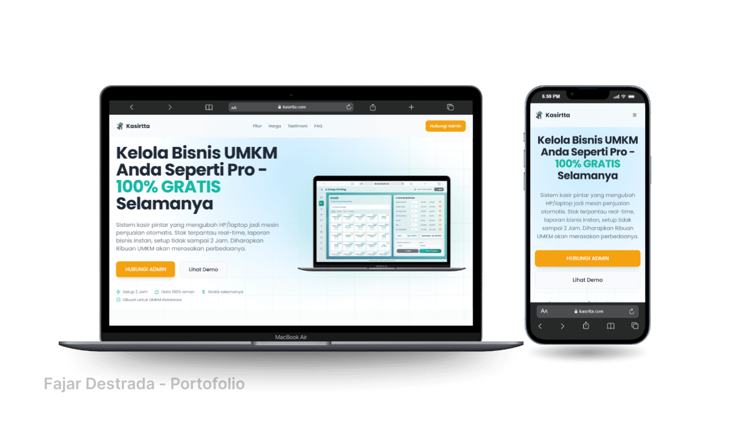 Landing Page Kasirtta